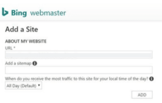 Screenshot of Bing Webmaster Tools Set Up Step 3