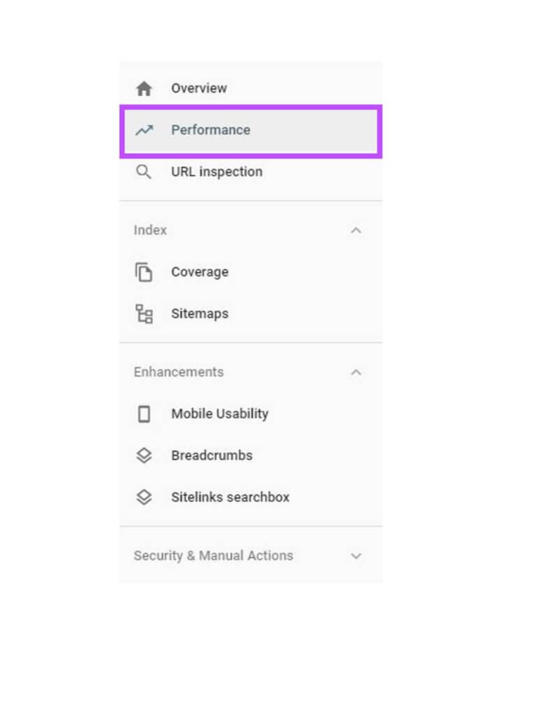 Navigating to the Performance Report_Google Search Console