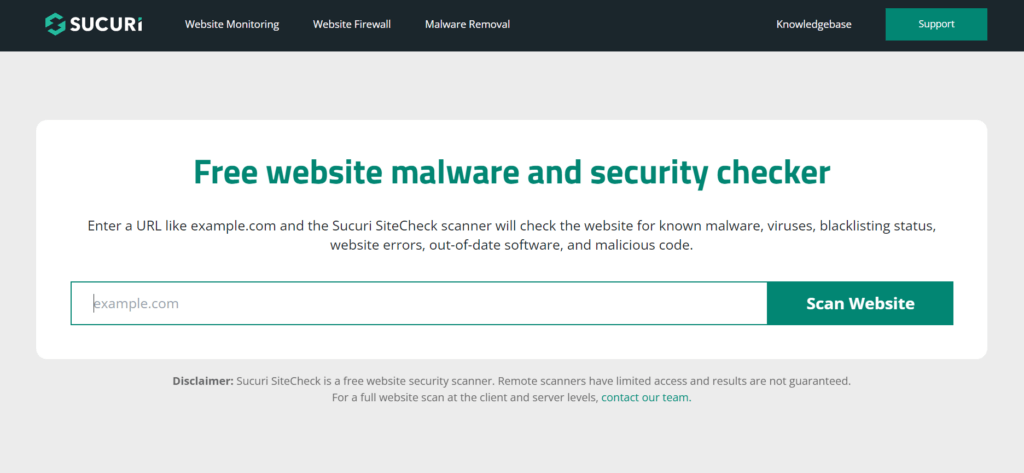 sucuri malware checker